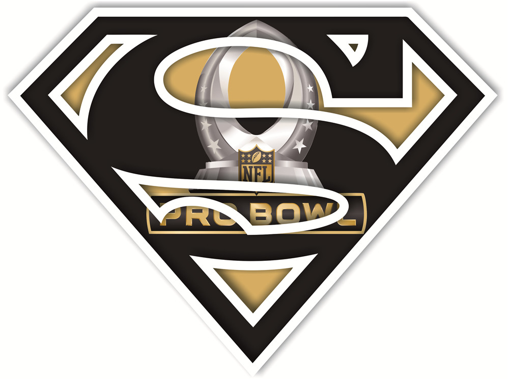 NFL Pro Bowl superman logos fabric transfer